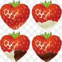 草莓汁心红草莓图案