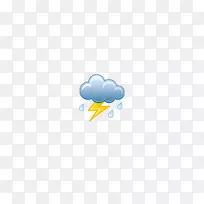 天气-雷雨-天气符号，雷暴