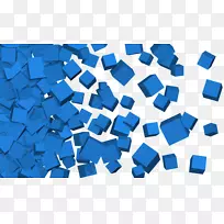 下载墙纸-蓝色立方体