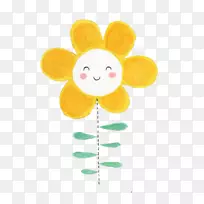 花乐艺术剪贴画-黄色向日葵