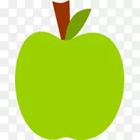 苹果水果剪贴画-绿色苹果剪贴画