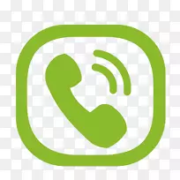 标志电话呼叫图标-绿色电话符号