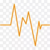 三角形黄色图案-EKG剪贴画
