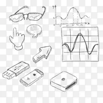 元素图案-箭头电话数学元素