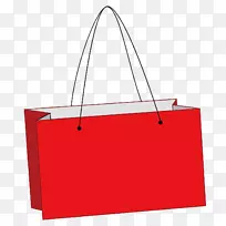 手提包纸红色购物袋-红色购物袋