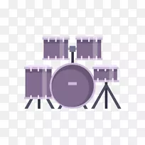 乐器鼓音.紫色鼓