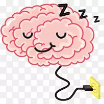 脑动画睡眠剪辑艺术-脑充电
