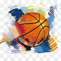 篮球涂鸦足球运动-篮球涂鸦