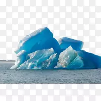 冰山，全球变暖，北极，极地冰盖，气候-蓝色冰山冰