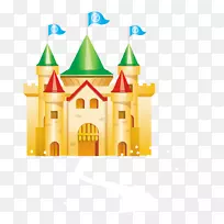 城堡皇室-免费玩具剪贴画-黄色城堡材料