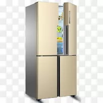 冰箱海尔家用电器洗衣机半开金四门冰箱