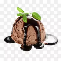 巧克力冰淇淋草莓冰淇淋圆锥冰淇淋