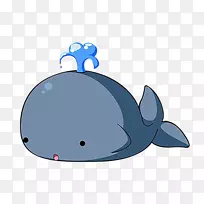 须鲸卡通海豚
