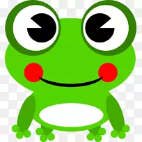 青蛙面部剪贴画-可爱的青蛙
