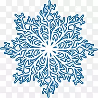 雪花-蓝色冬季雪花创意