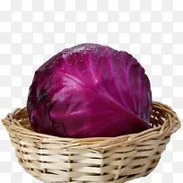红色卷心菜有机食品布鲁塞尔芽-紫色卷心菜盒