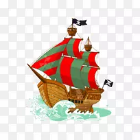 海盗船贴纸-海盗船