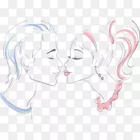 亲吻浪漫爱情插画-亲吻情侣的创作背景