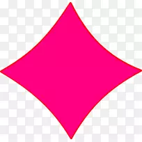 区域红色三角形图案-粉红色闪光剪贴器