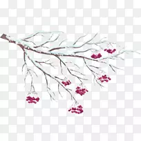 越冬圣诞剪贴画-雪梅