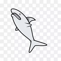 鱼版税-免费绘画插图-鲨鱼