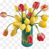 幸福祝福剪贴画-郁金香花