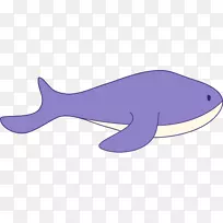 紫鲸海豚手绘紫色鲸鱼图片