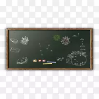 黑板教室-黑板粉笔烟花