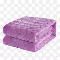 床垫-雪清除紫色法兰绒床垫