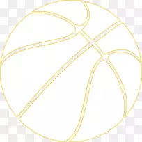 材料黄色区域-篮球轮廓
