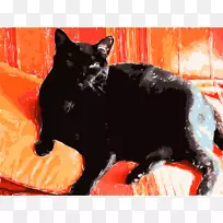 黑猫剪贴画-移位剪贴画
