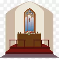 天主教剪贴画中的圣坛-小教堂剪贴画