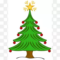 圣诞树剪贴画-明星树剪贴画
