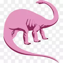 三角龙城恐龙剪贴画-粉红恐龙剪贴画