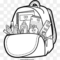 学生学校黑白剪贴画背剪贴画