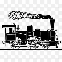 铁路运输列车蒸汽机车剪贴件