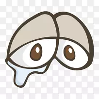 眼睛悲伤哭泣眼泪剪辑艺术-哭泣的学生剪贴画
