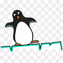 企鹅卡通冰片艺术-皮条客剪贴画