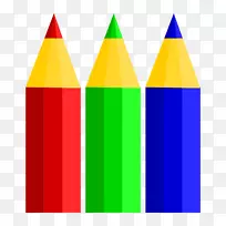 彩色铅笔剪贴画-大铅笔剪贴画