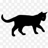 黑猫剪贴画-黑猫剪影