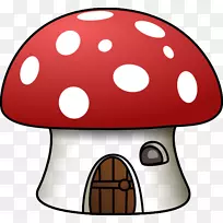 蘑菇屋剪贴画-房屋动画