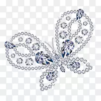 蝴蝶钻石宝石首饰-钻石