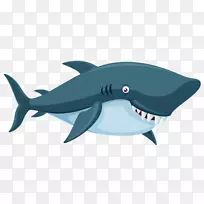 虎鲨免费内容剪辑艺术-卡通鲨鱼