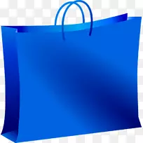 购物袋夹艺术-蓝色购物袋