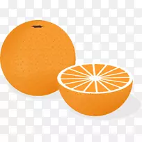 橙汁水果沙拉夹艺术.水果橙子片