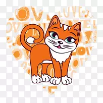 小猫须猫插图-橙色小猫