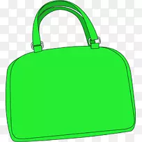 手袋钱包夹艺术-绿色钱包剪贴画
