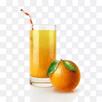 橙汁鸡尾酒橙汁饮用稻草果汁