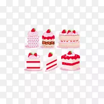 草莓奶油蛋糕馅生日蛋糕糖霜草莓纸杯蛋糕