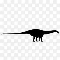 迷惑龙黑白剪影恐龙-恐龙轮廓